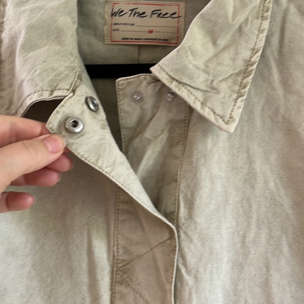 Free People We the Free Suzy Linen Jacket Spring Linen Brand New Size Medium NWT - Picture 10 of 13